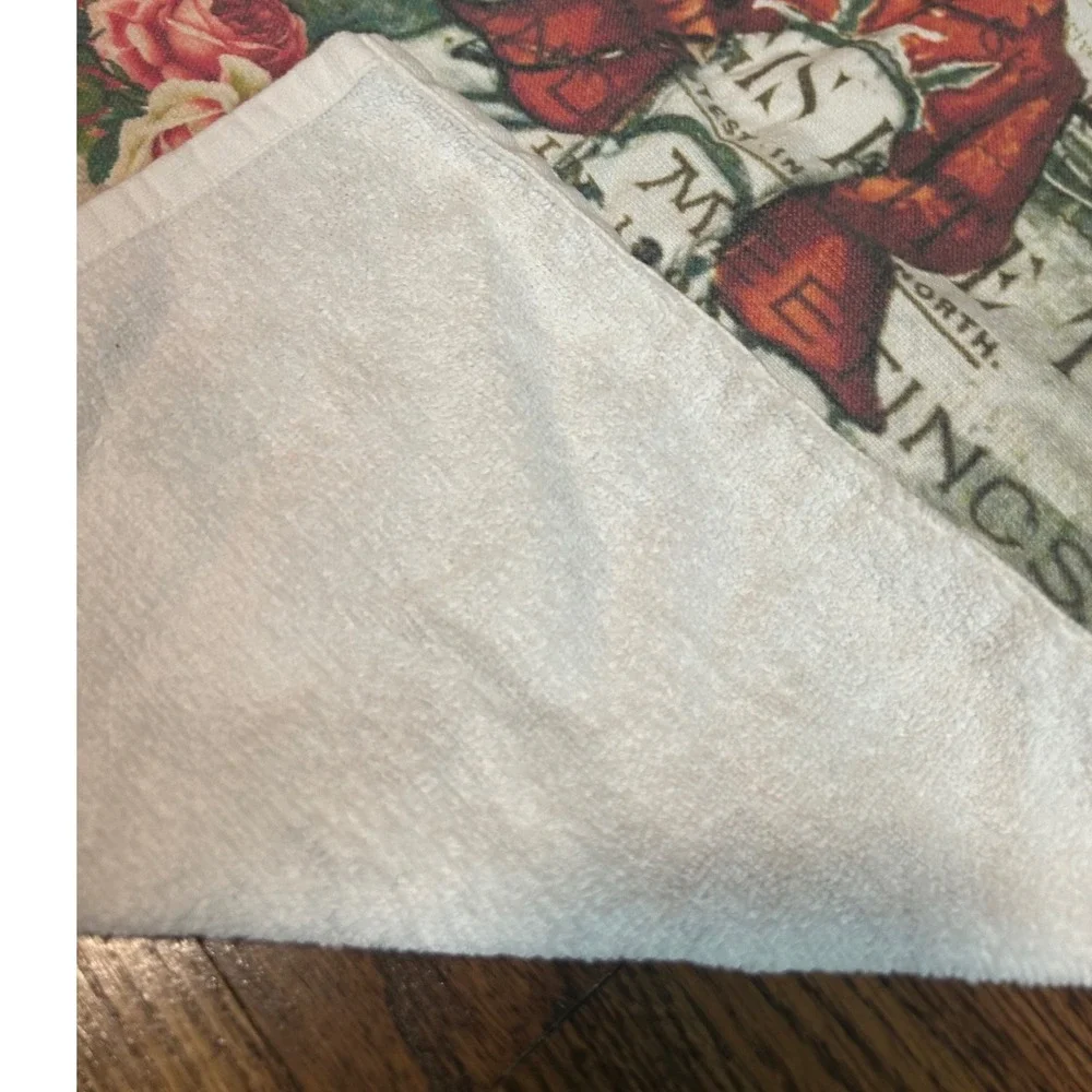 Kentucky Derby Louisville KY Horse Racing Souvenir Cotton Hand Towel White Rose